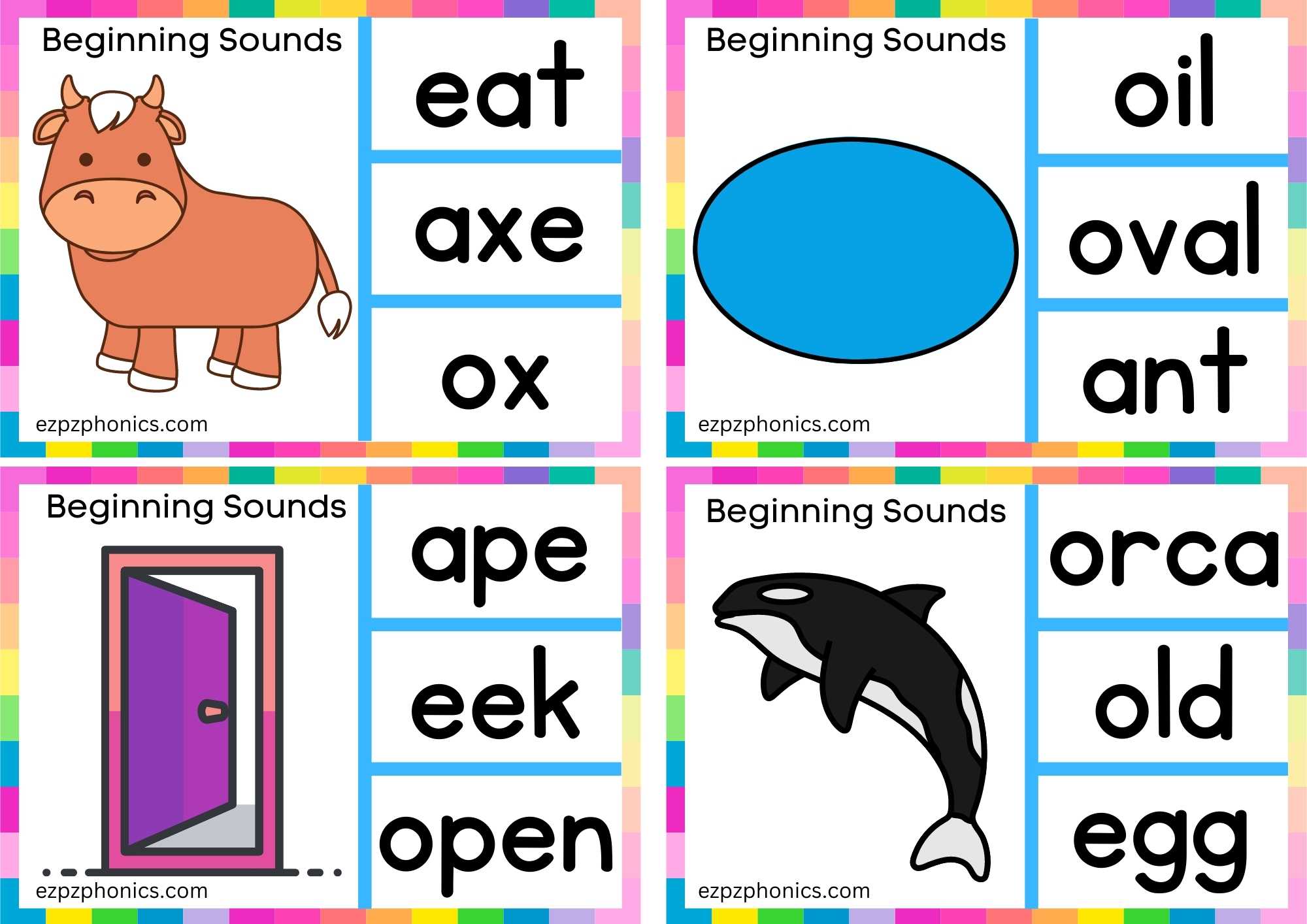 Letter O Look At The Image And Clip The Correct Word Group 2